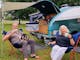 Valley View Caravan Park Happy Campers with a dog