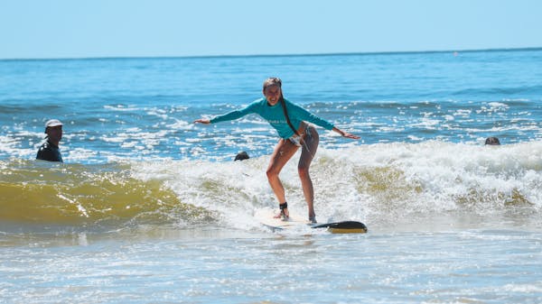 Surf by yourself or take a surfing lesson