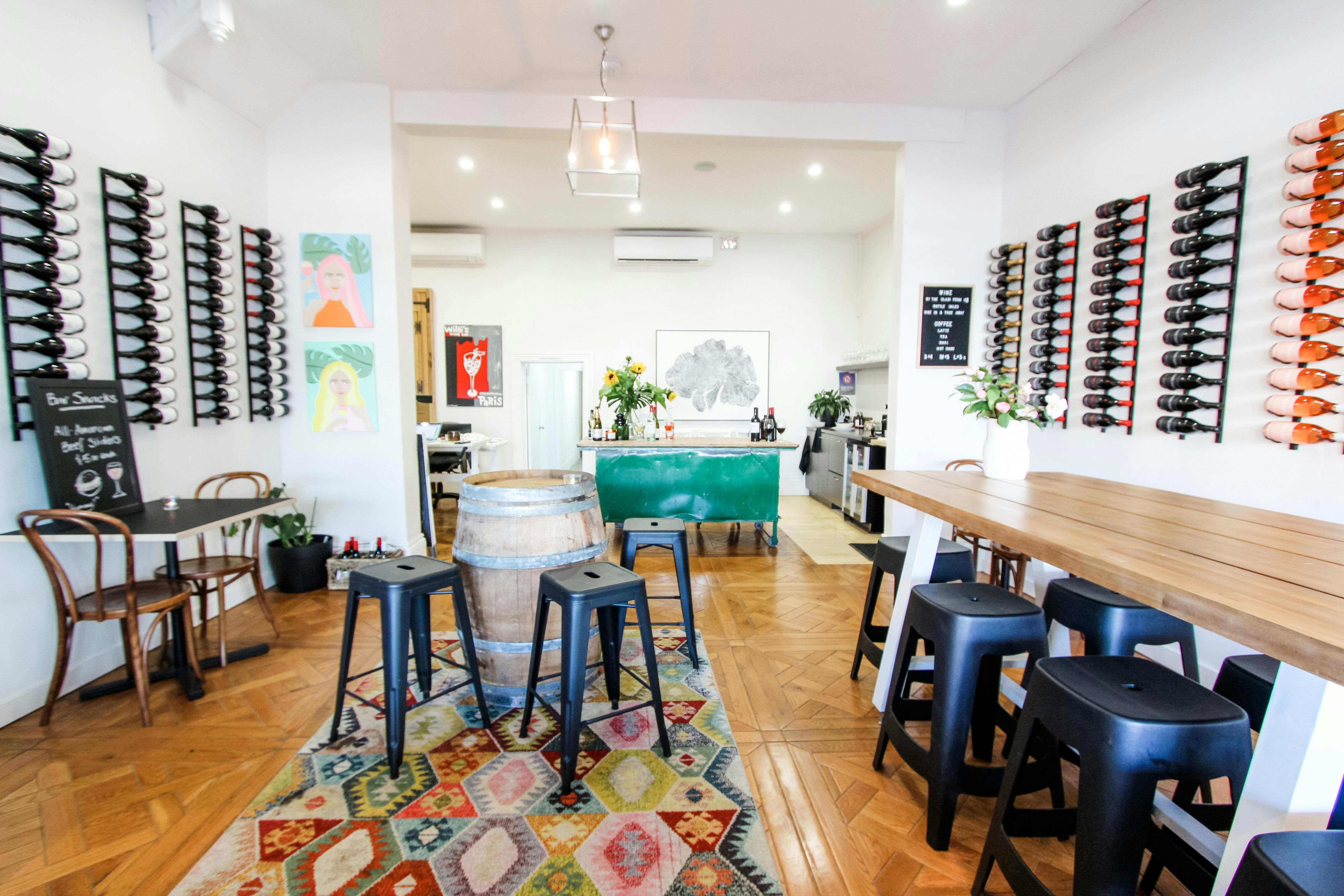 Enjoy a wine at our city cellar door