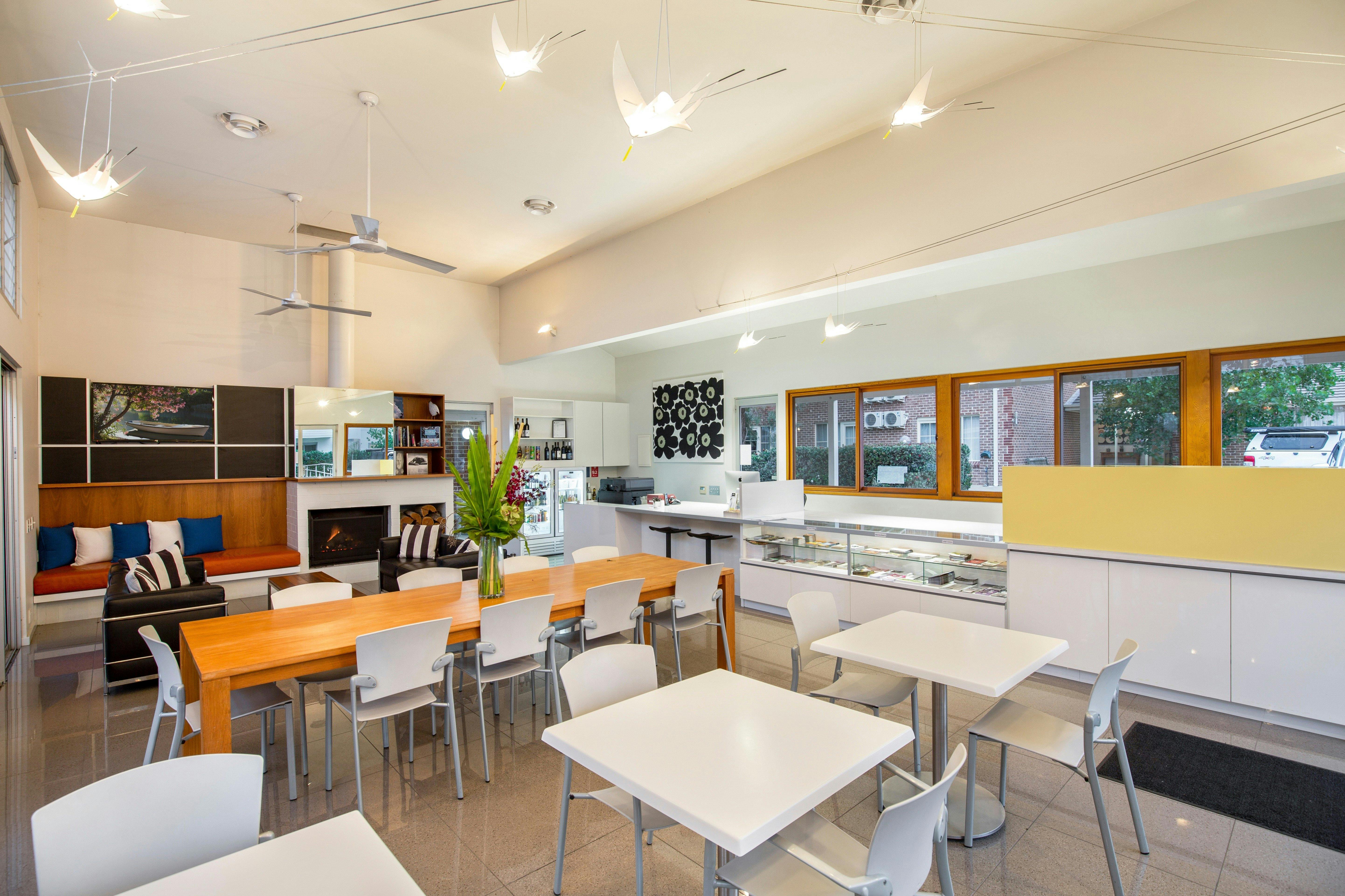 Relax in  architecturally designed reception with a local wine.