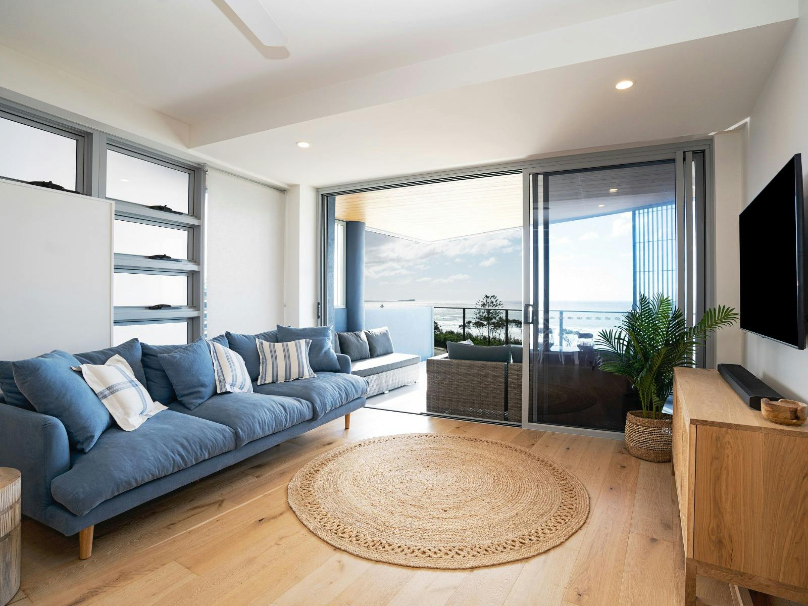 Living room with balcony access