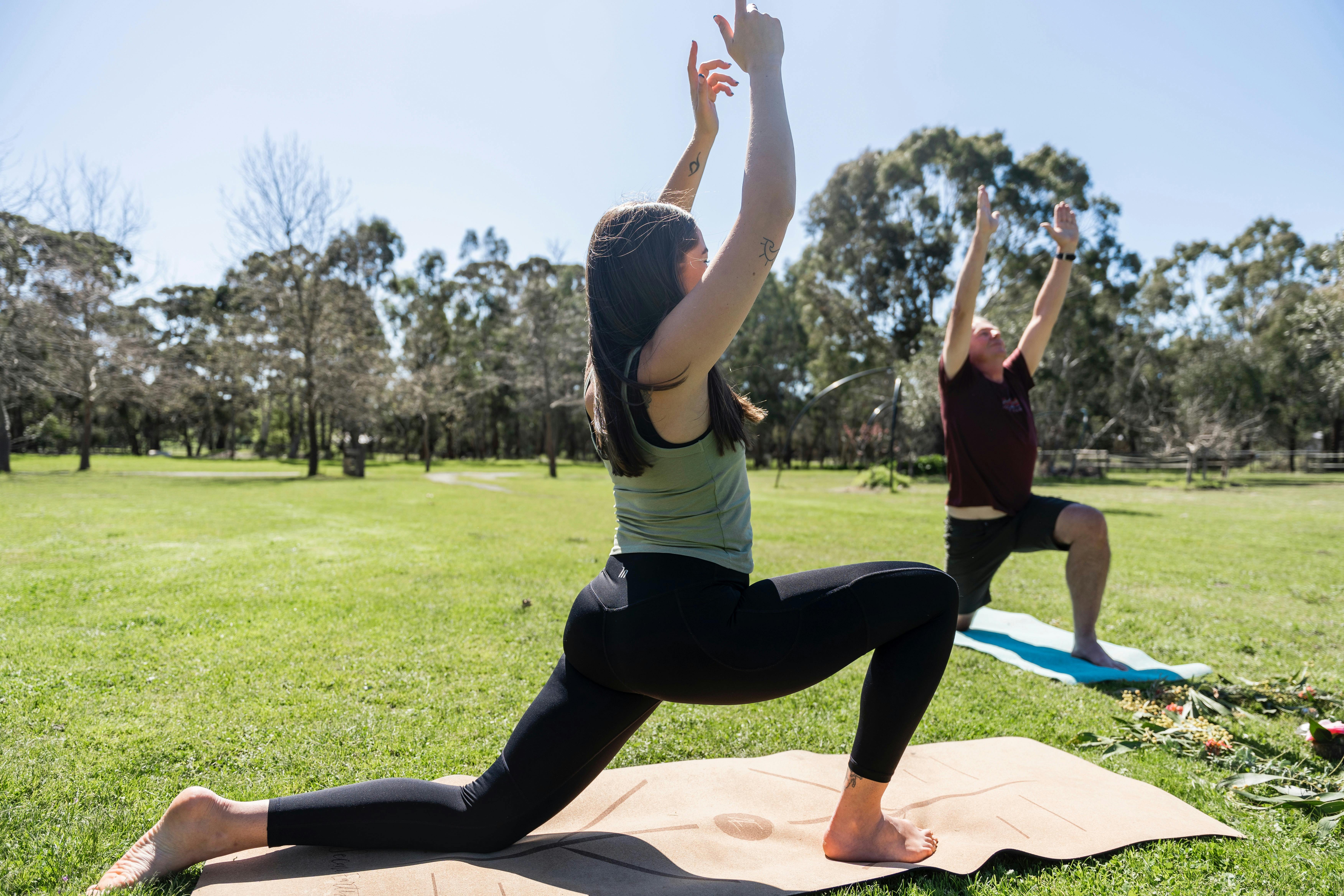yoga session underway with Elements of Adventure