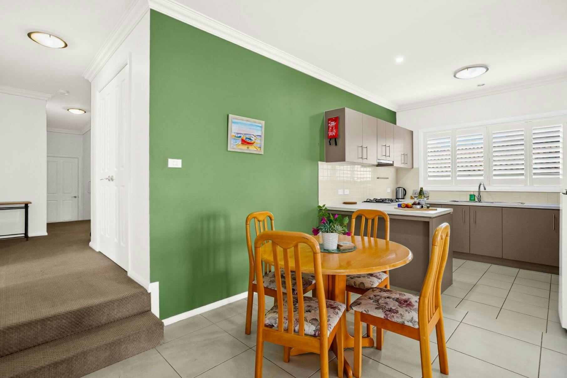Dining area and kitchen