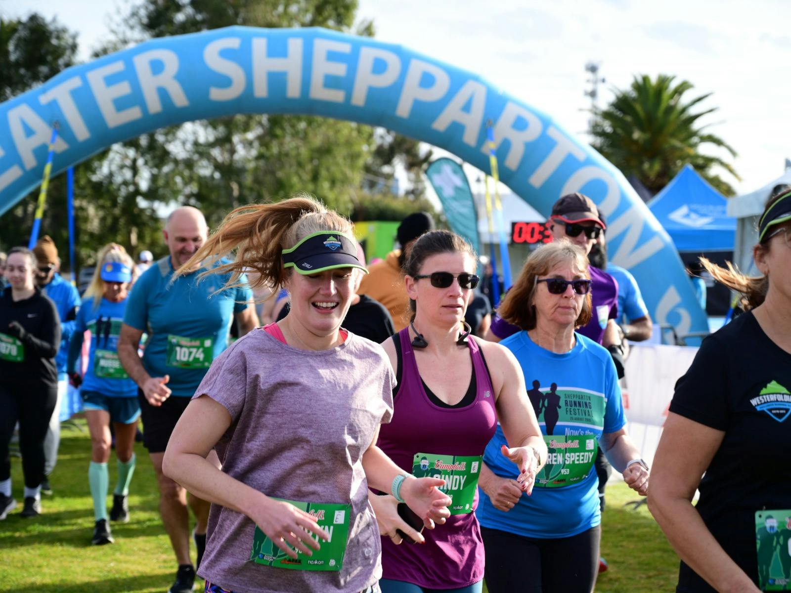 Runners starting the 10km event