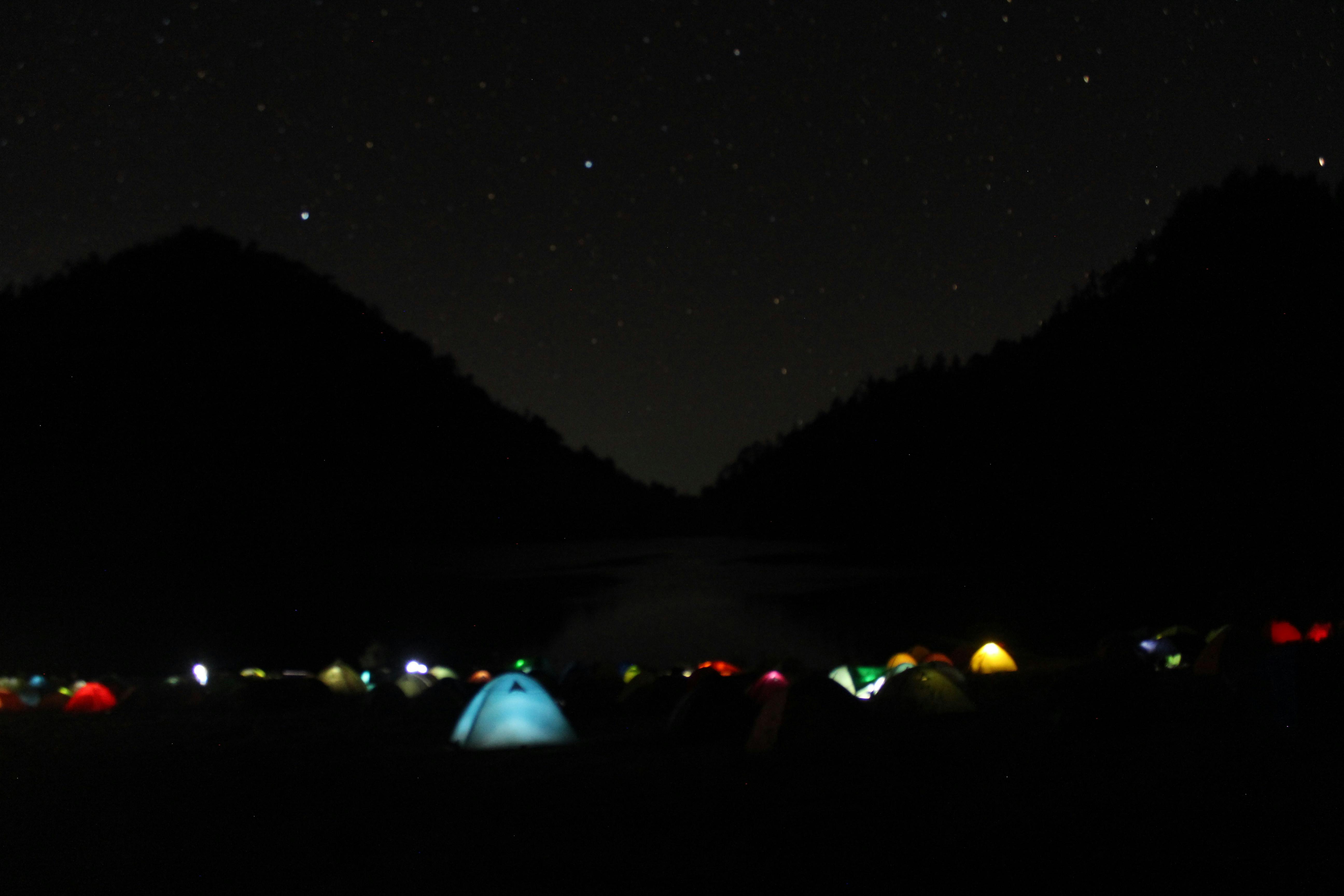 night time tents