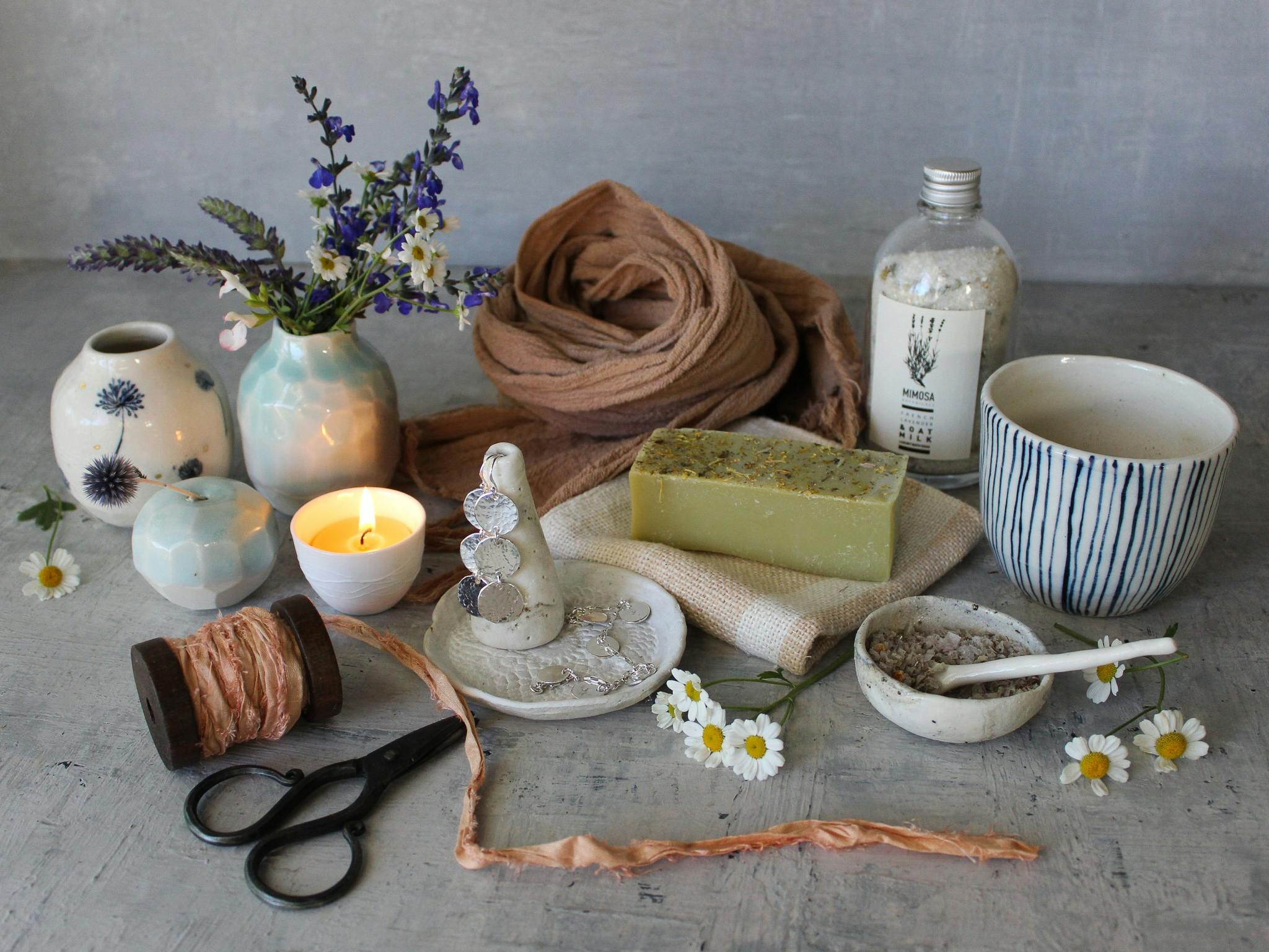 montage of handmade wares