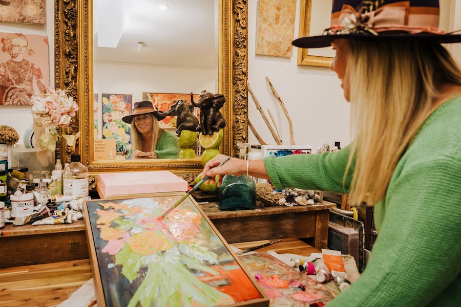 painting in Kiama studio