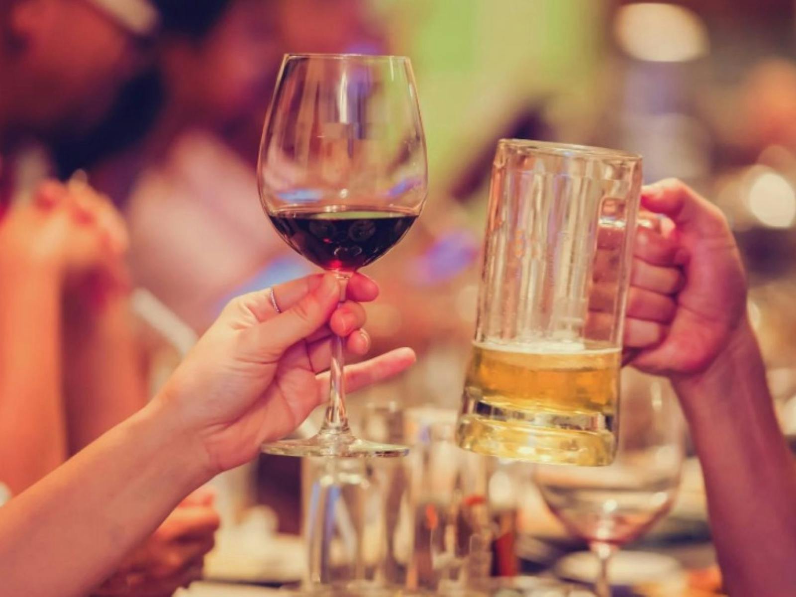 wine and beer glasses