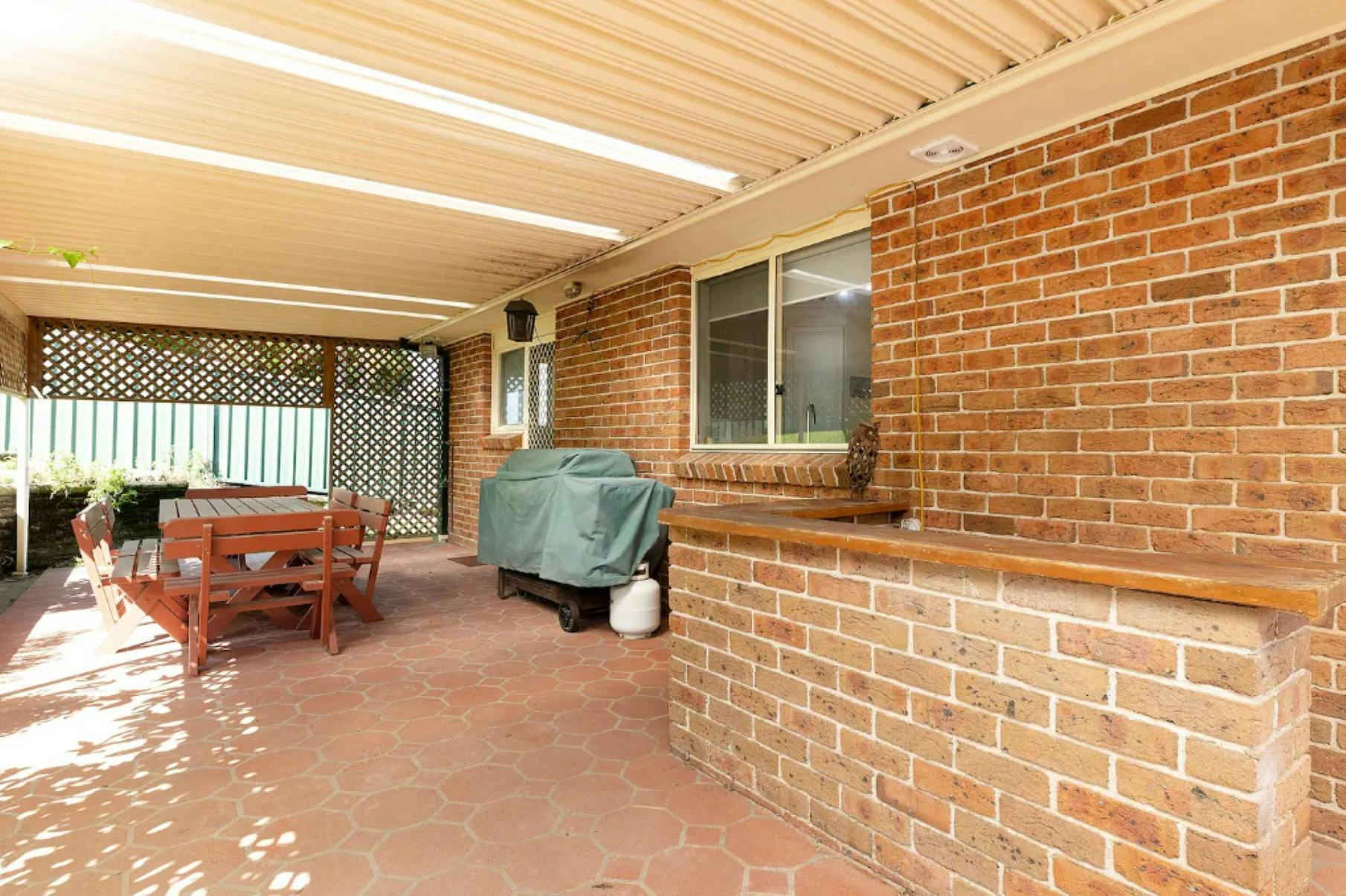 Outdoor patio with BBQ