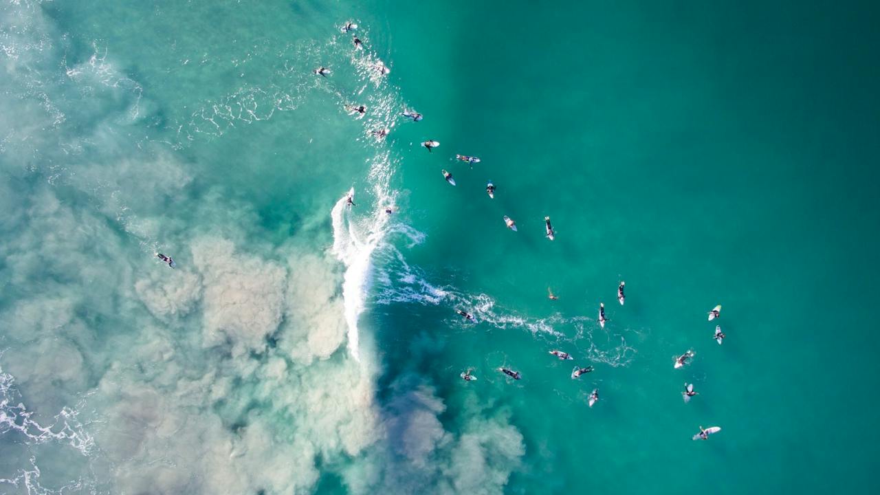 Surfers at Trigg Beach