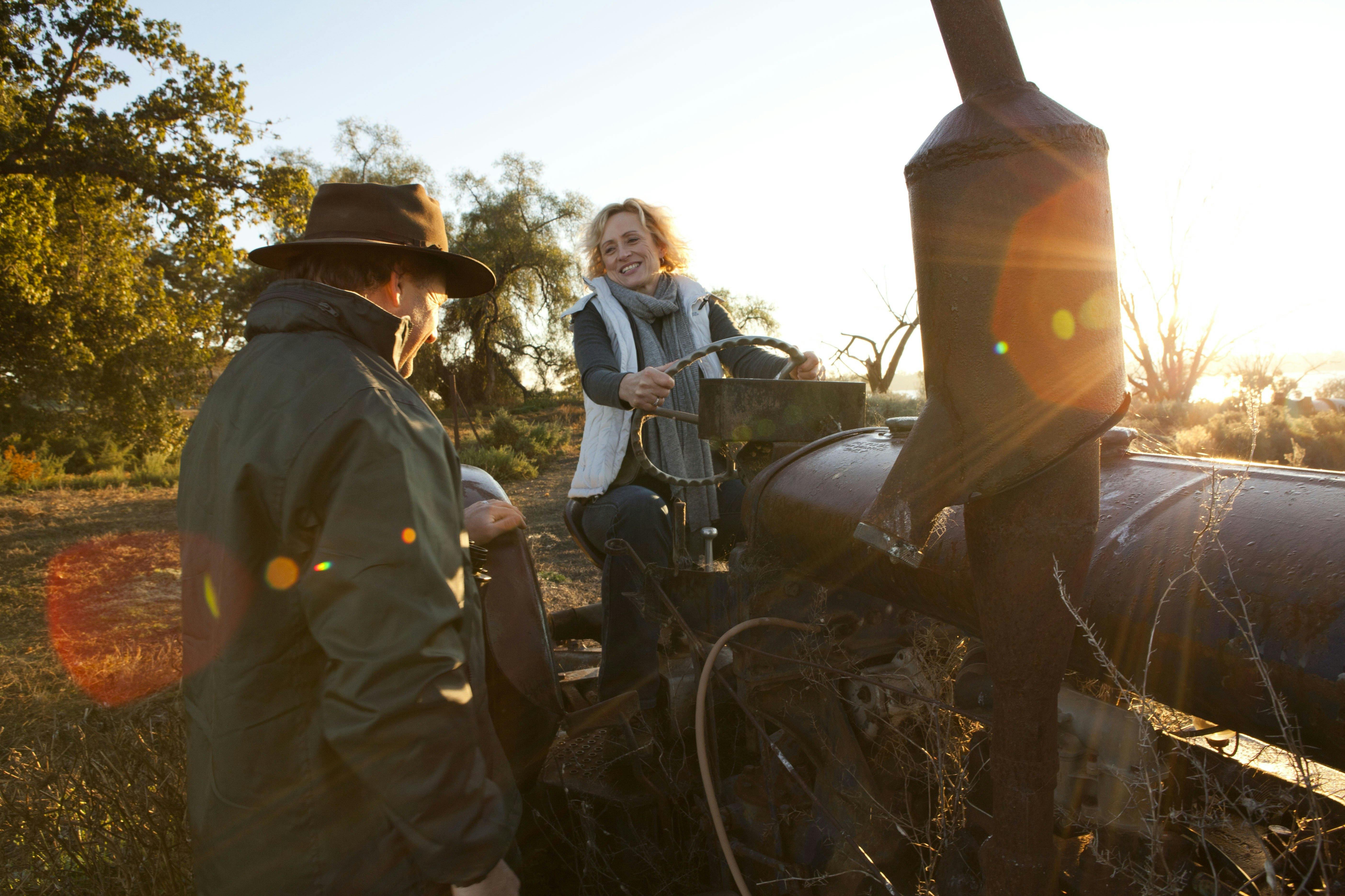 Tractor rusted and worn that was used when Yanga Station was a working Property