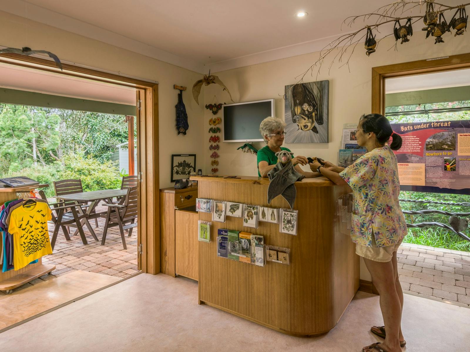 Inside visitor centre