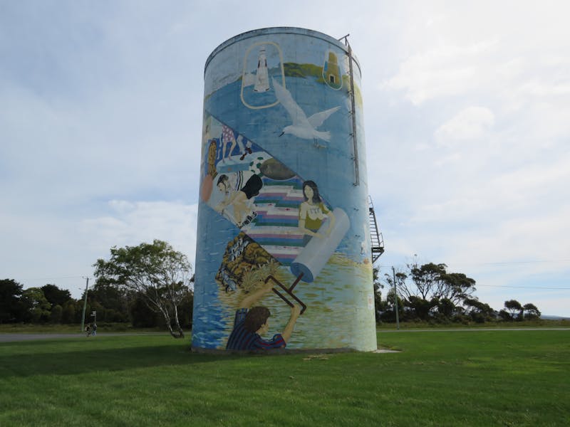 One view of the Water Tank Mural