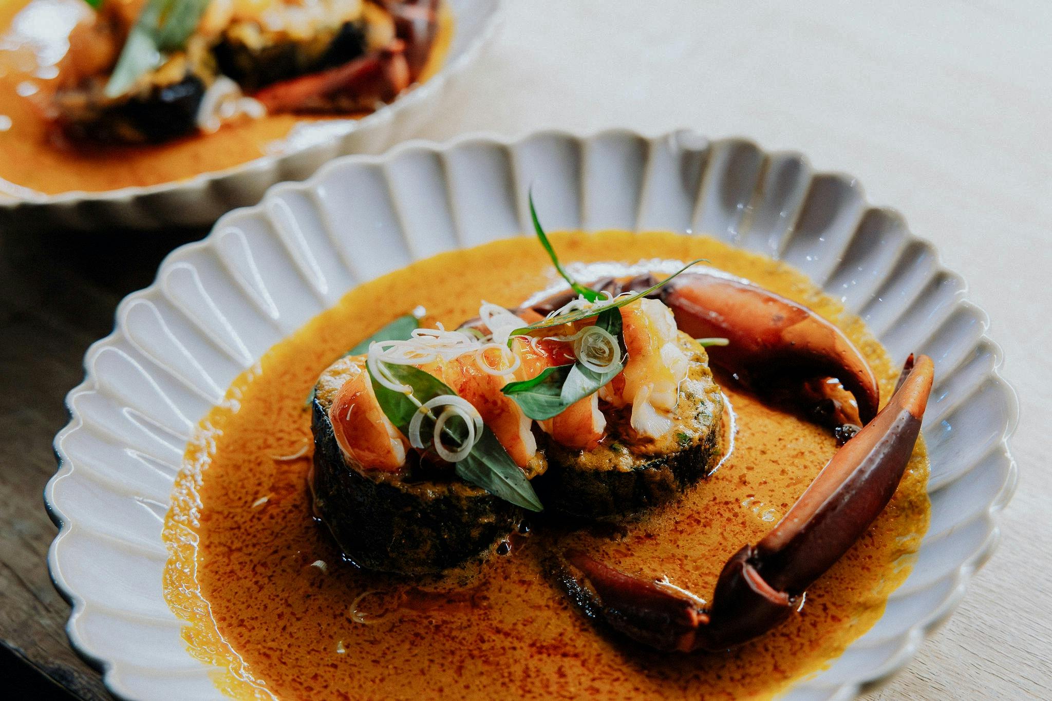 Dish with Marron, made by Will Meyrick and Paul Bentley
