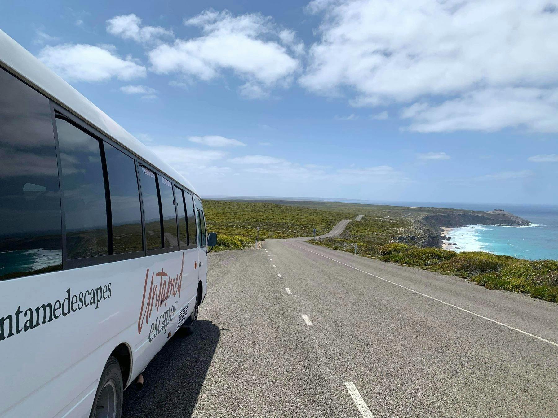 Untamed Escapes bus on Kangaroo Island