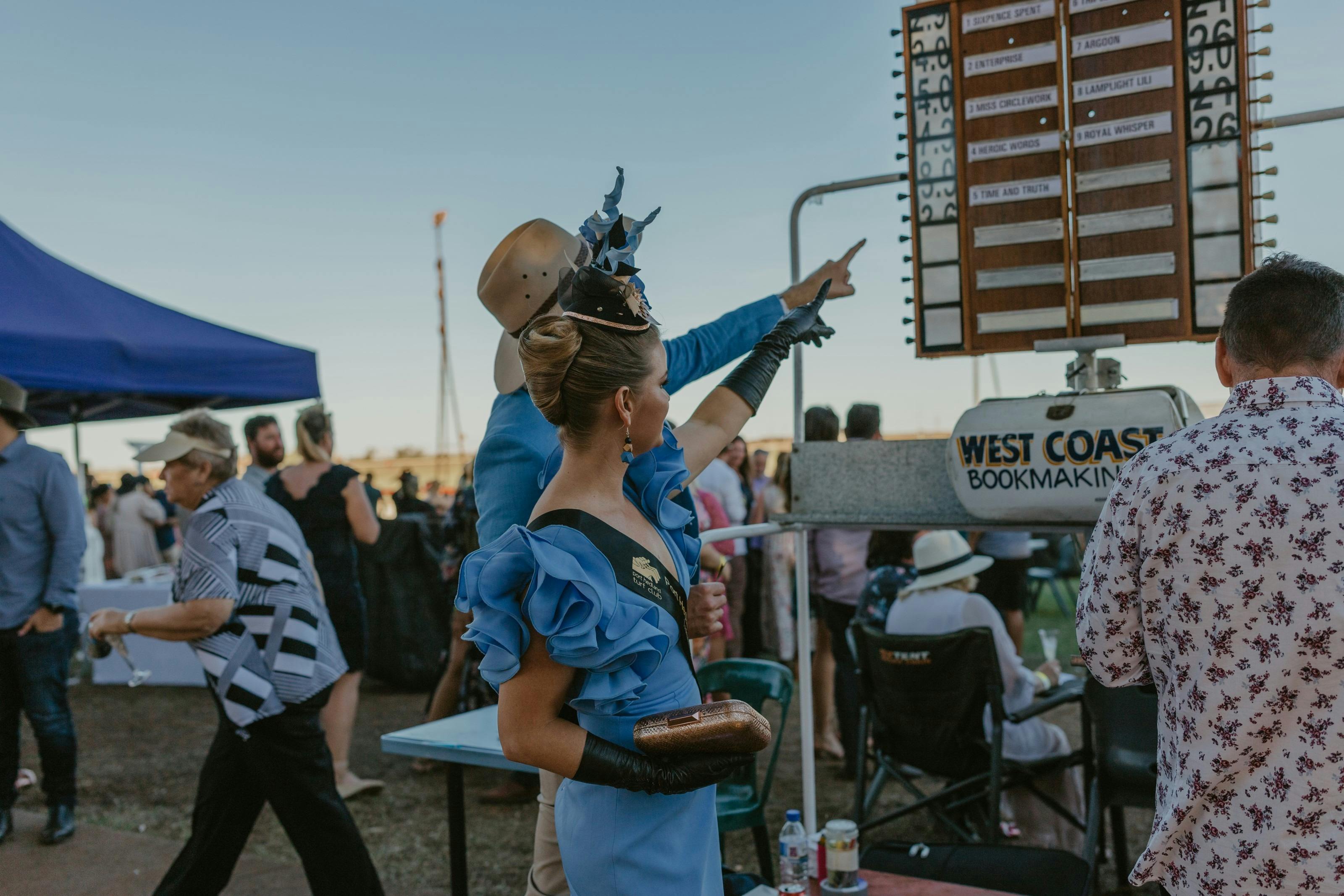 Bookmaker and Lady at Port Hedland Turf Club