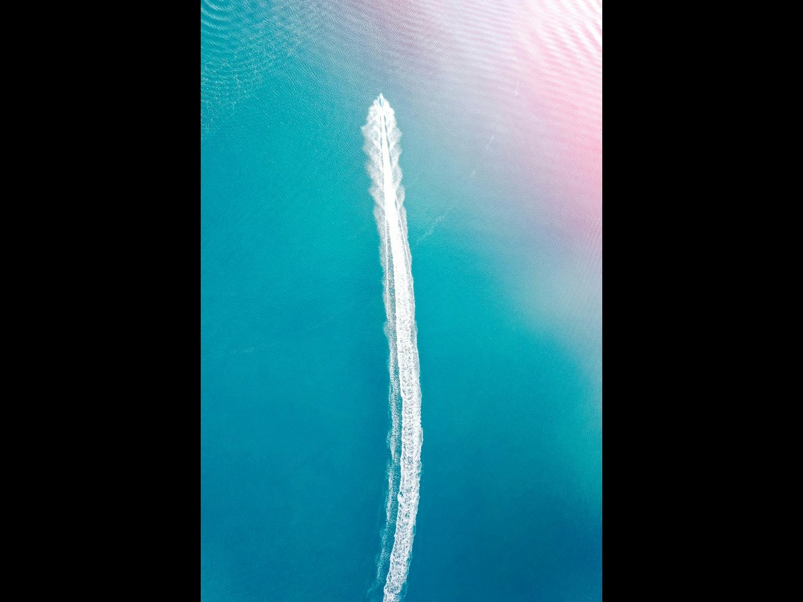 View from above of a jetski adenture