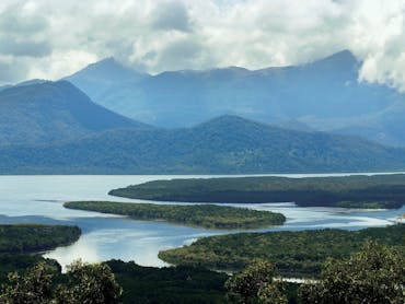 View from mainland across the Hinchinbrook Channel to the island.
