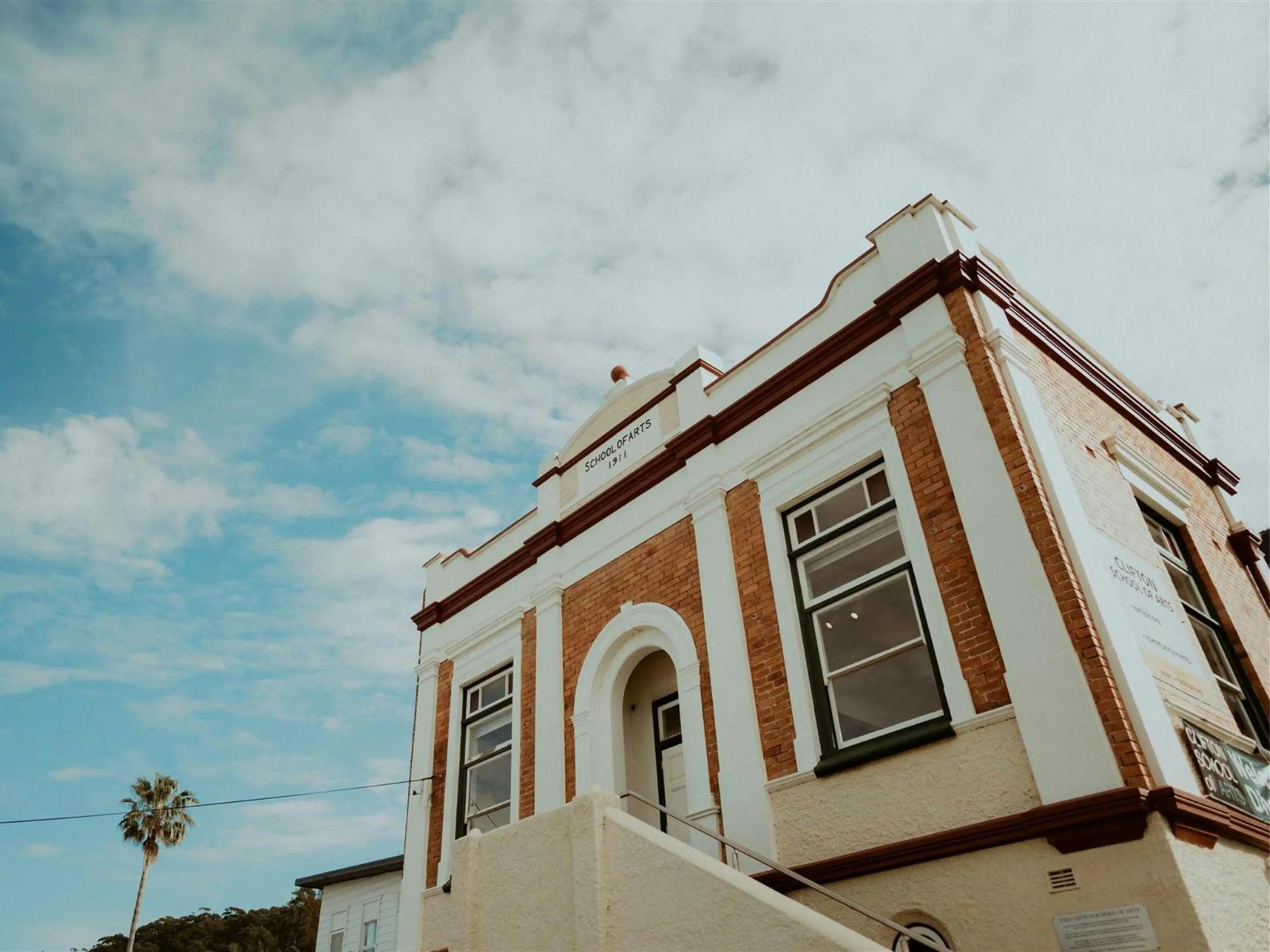 Clifton School of Arts, viewed from below the north-east corner.