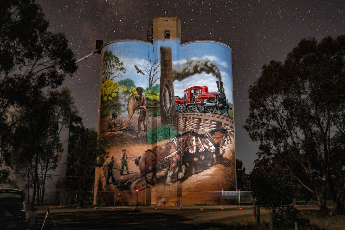Katamatite Silo Art - Artist: Tim Bowtell