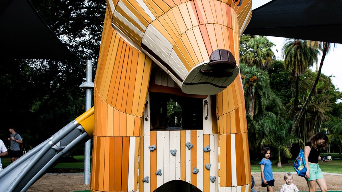 Giant Dingo playground at the Rockhampton Botanic Gardens