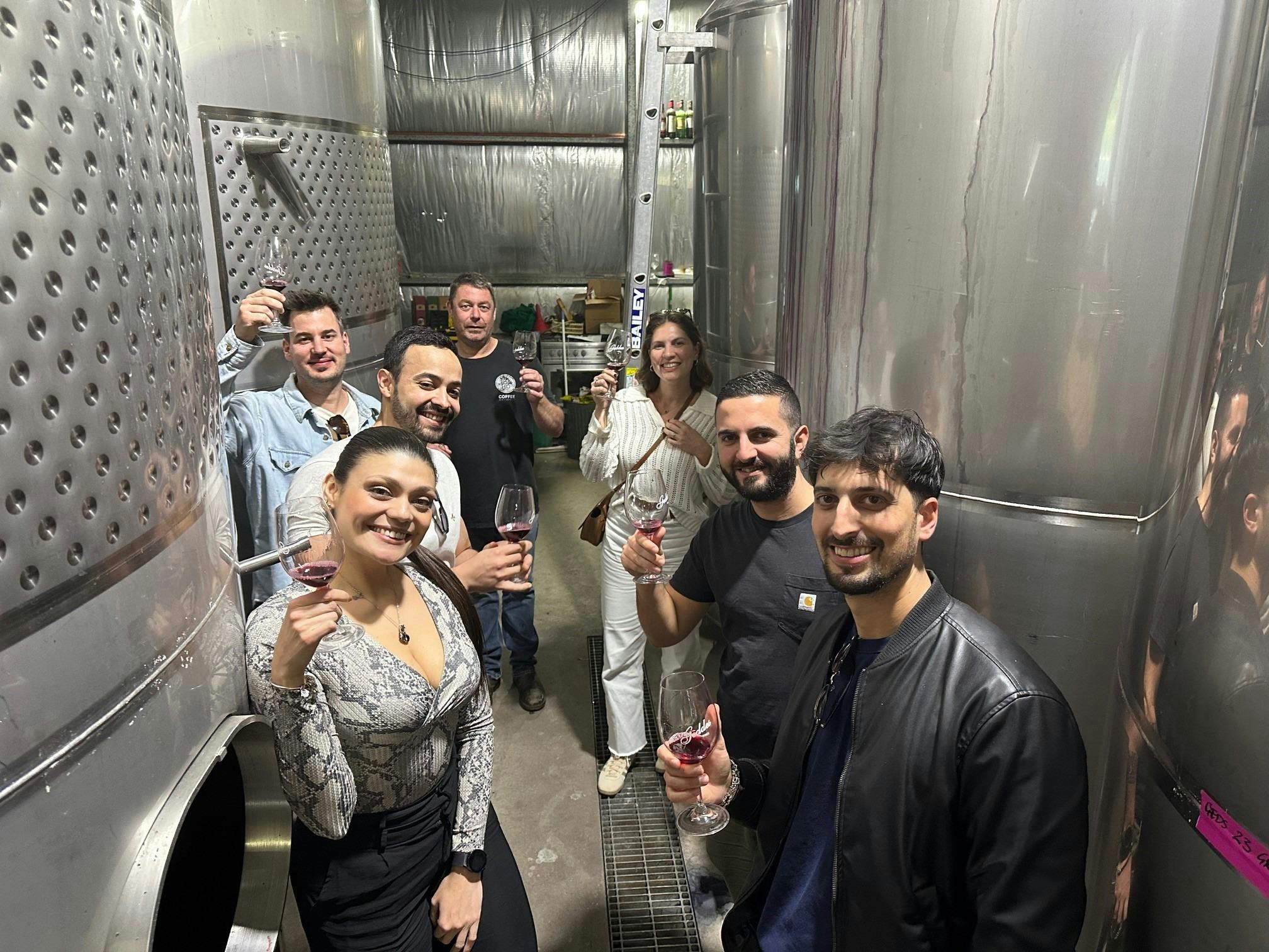 Tasting in the winery