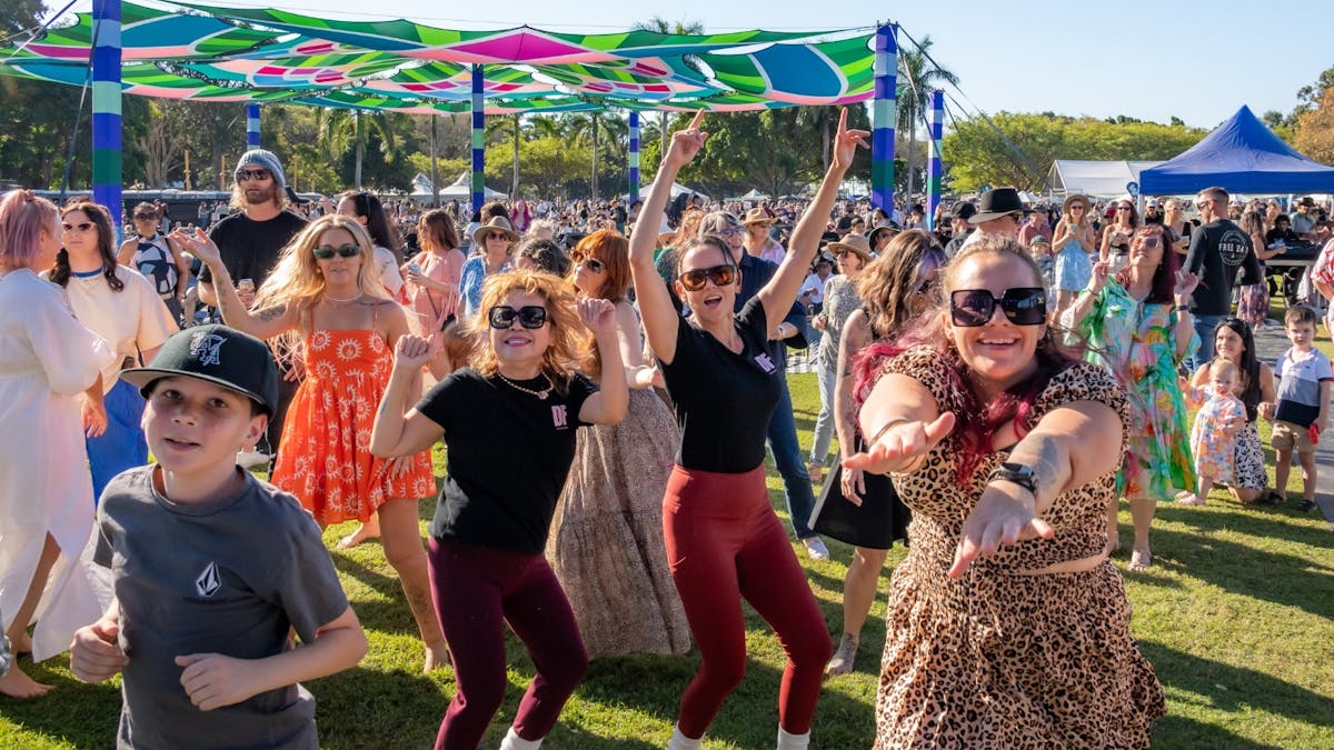 Group of people dancing at a Festival