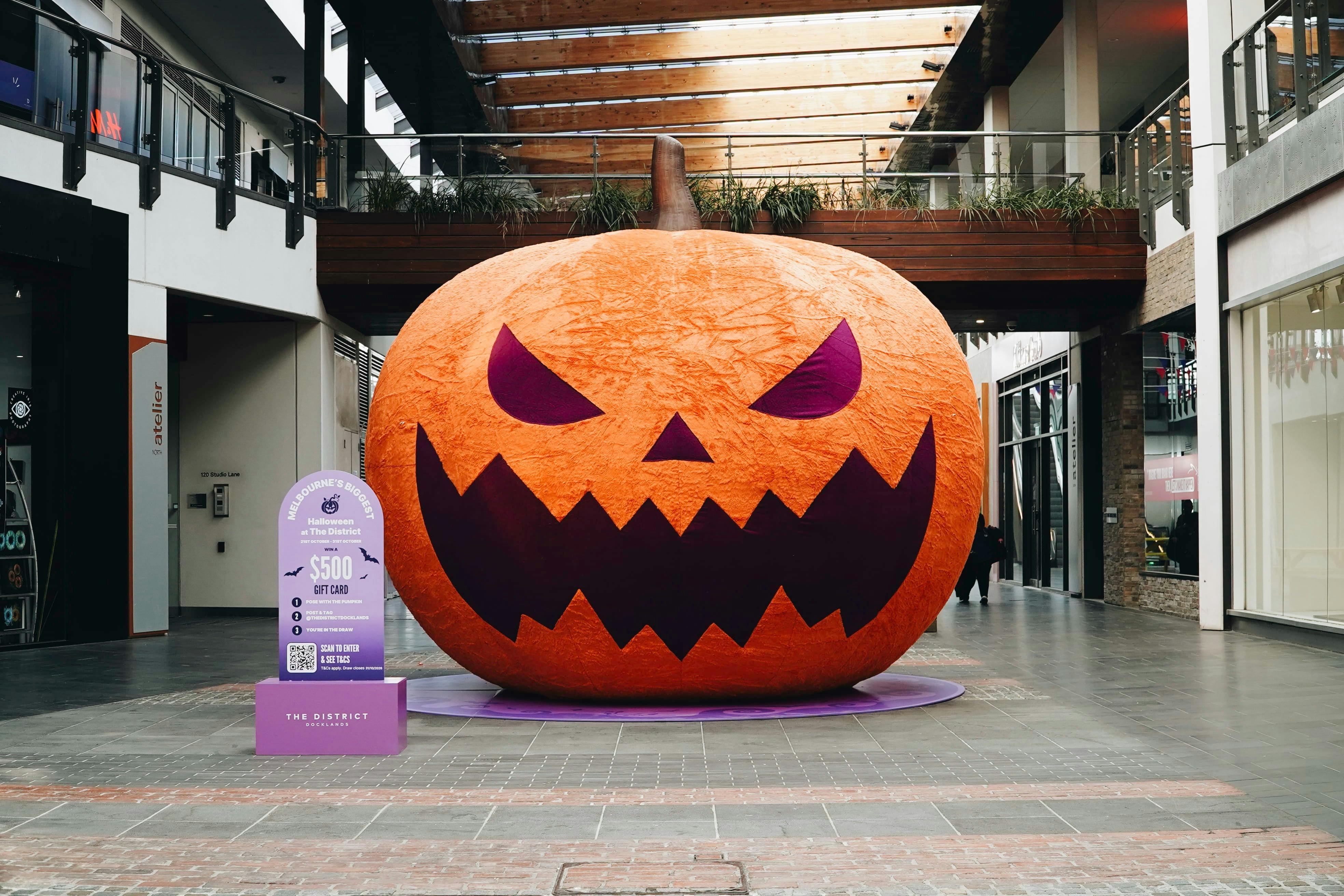 Giant inflatable pumpkin