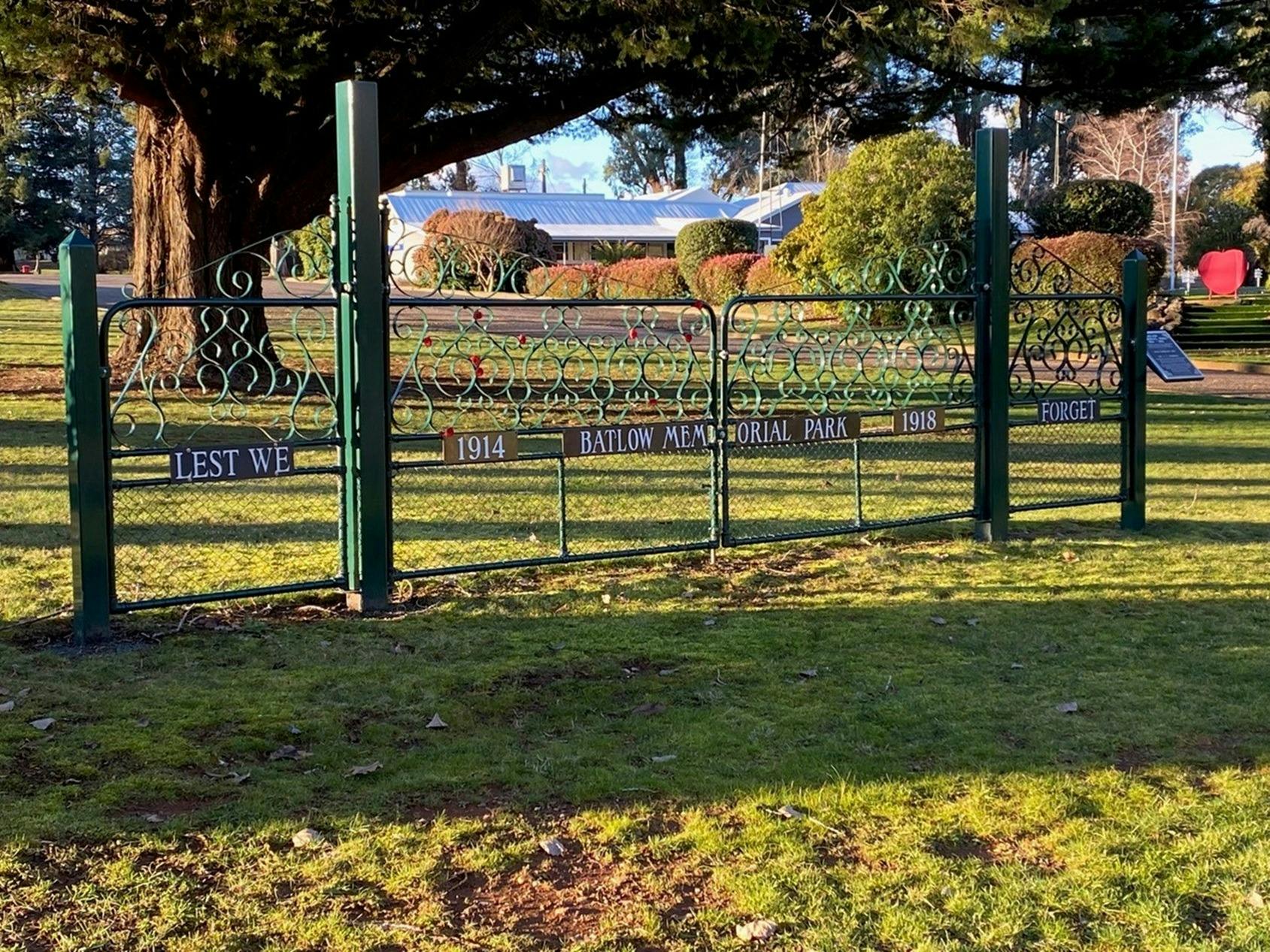 Memorial gates in Batlow