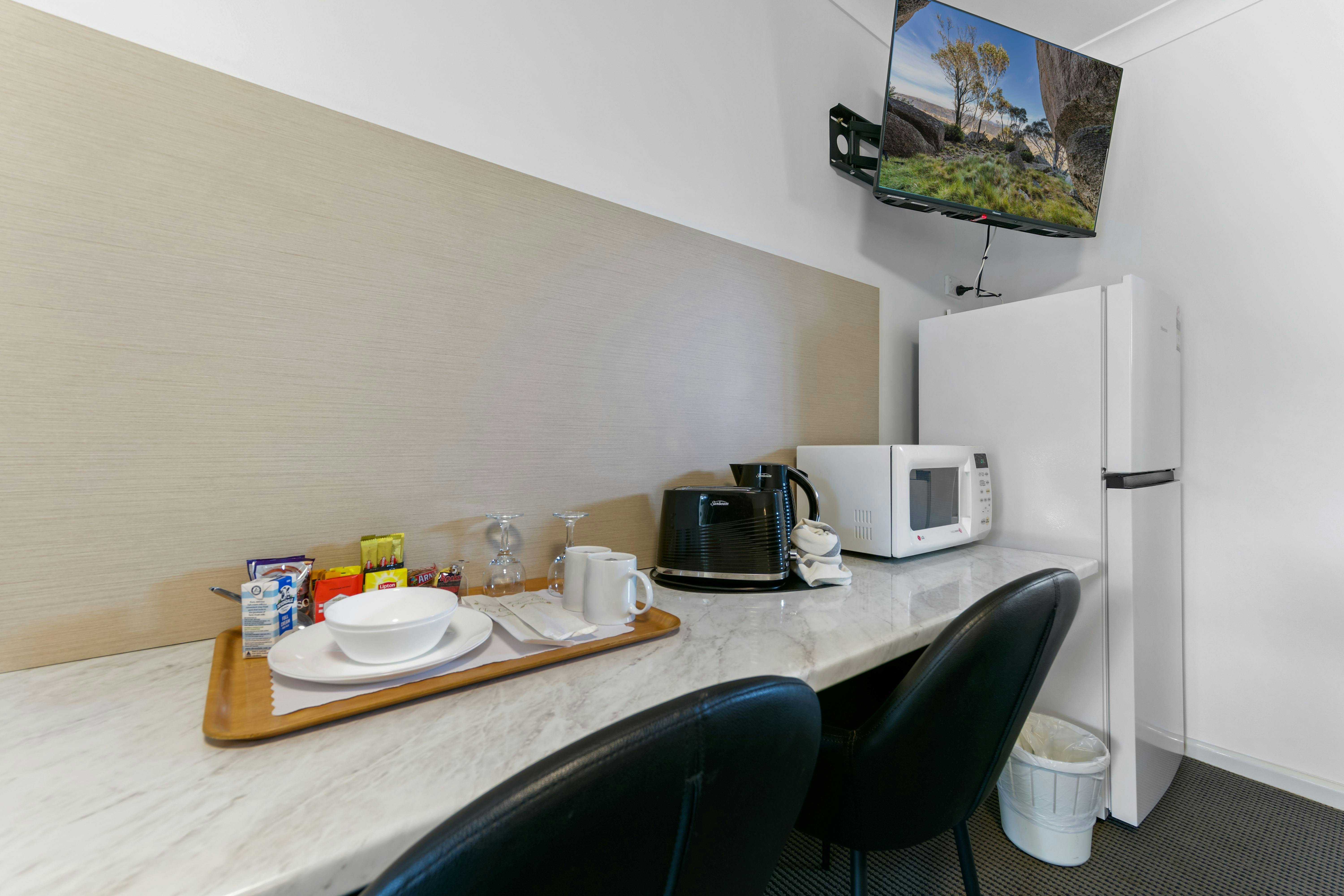 205L 냉장고 냉동고가 있는 객실