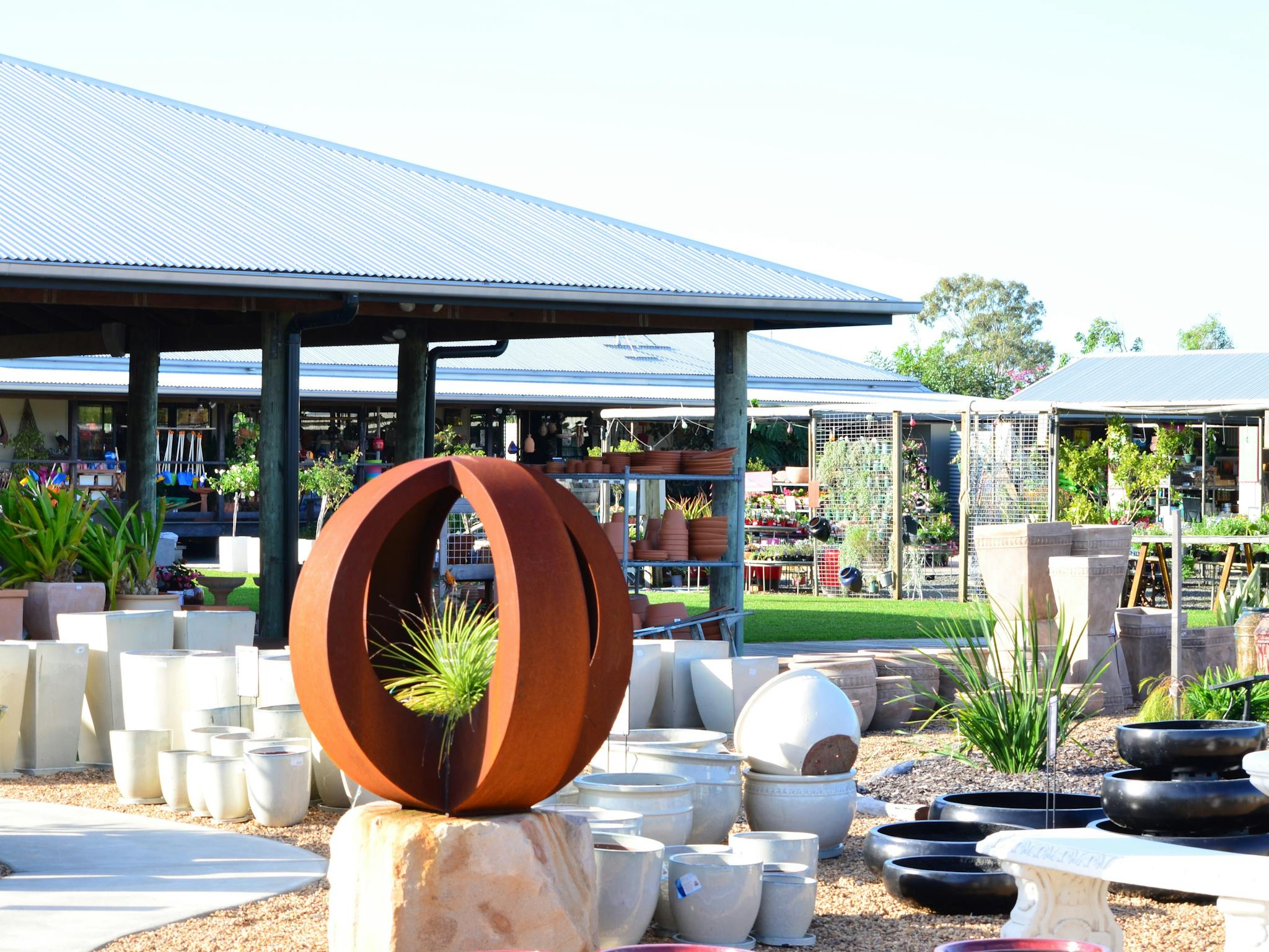 We stock a large range of pots, statues and water features