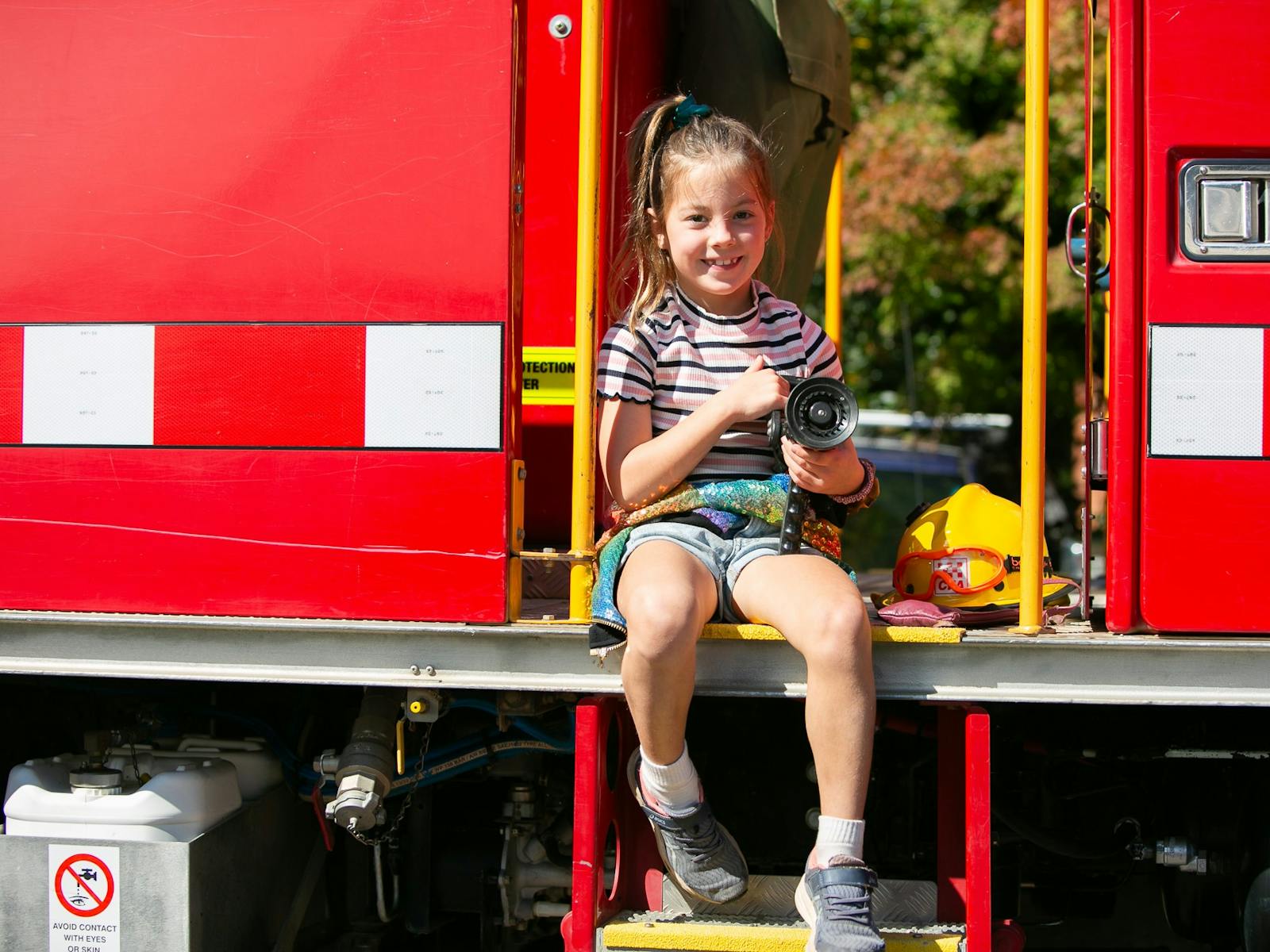 Child on Jamieson CFA Truck Jamieson Autumn Festival