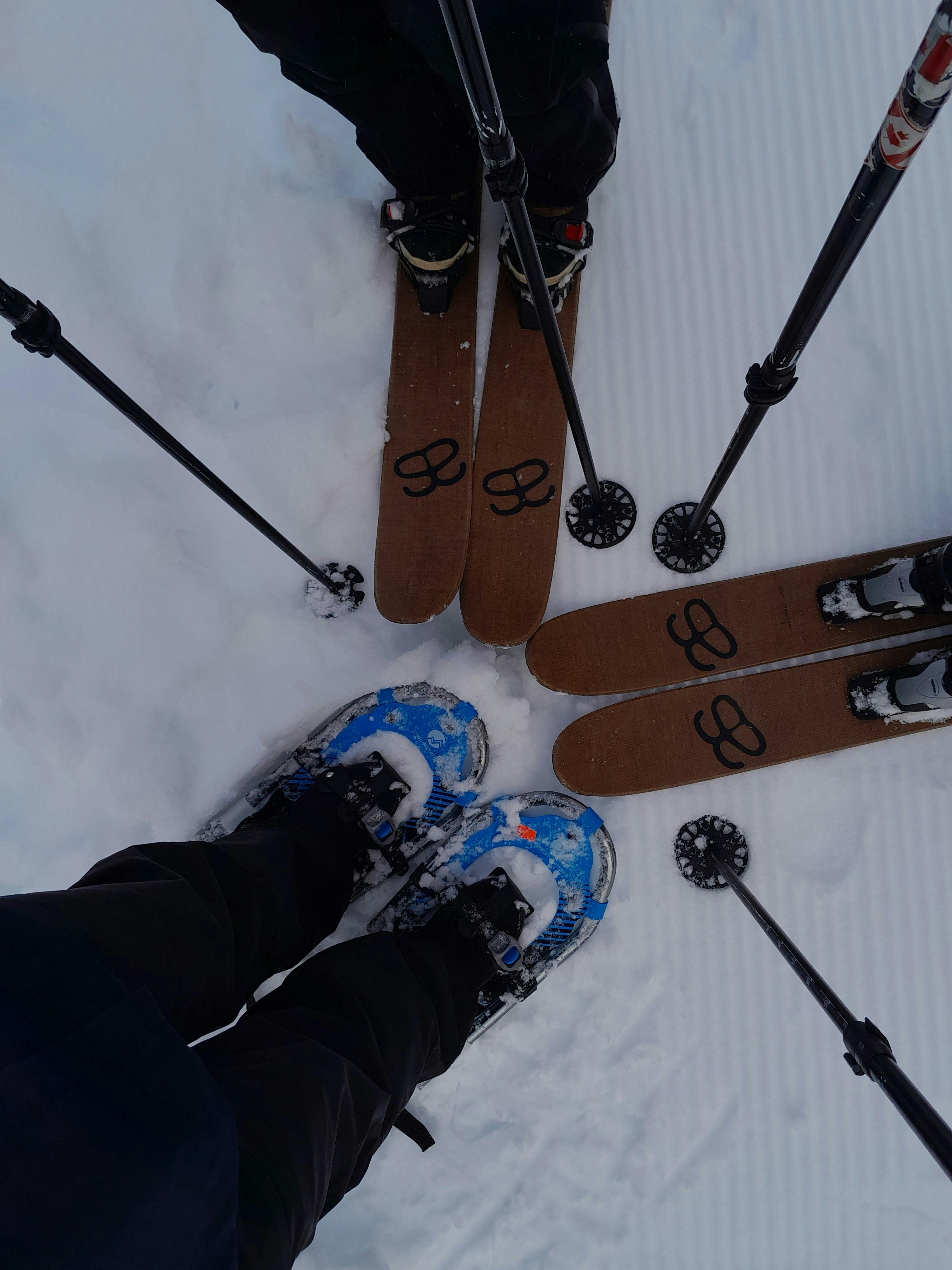 Snowshoes and ski shoes makes for more fun in the snow