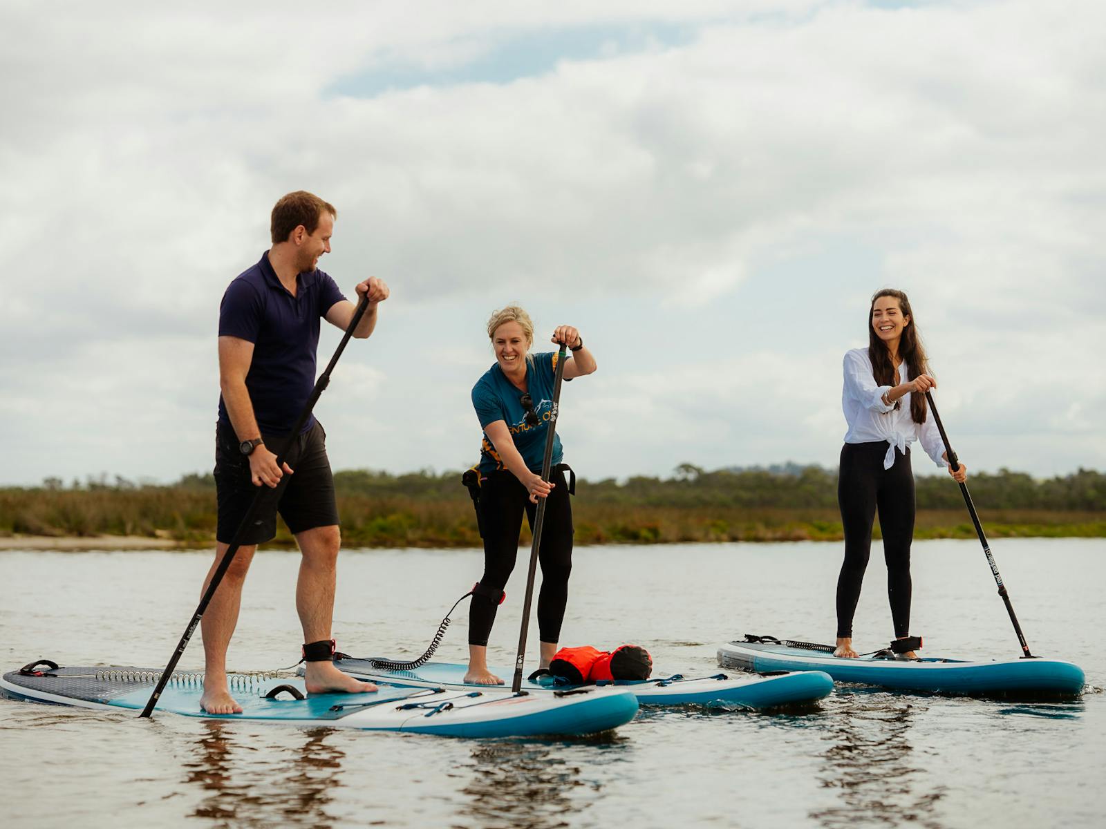Paddleboarding on Gippsland Lakes