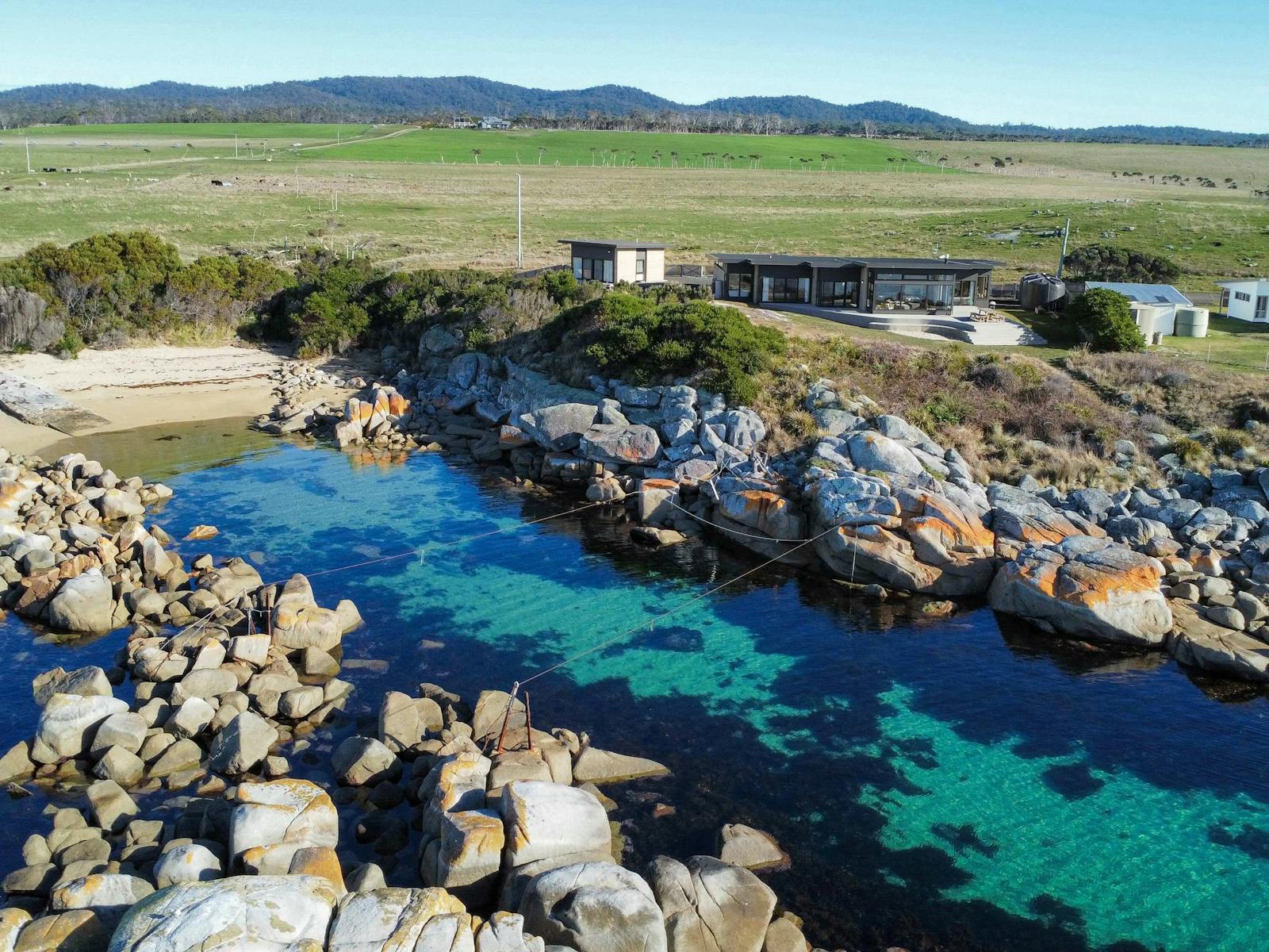 Embers Bay of Fires arial view