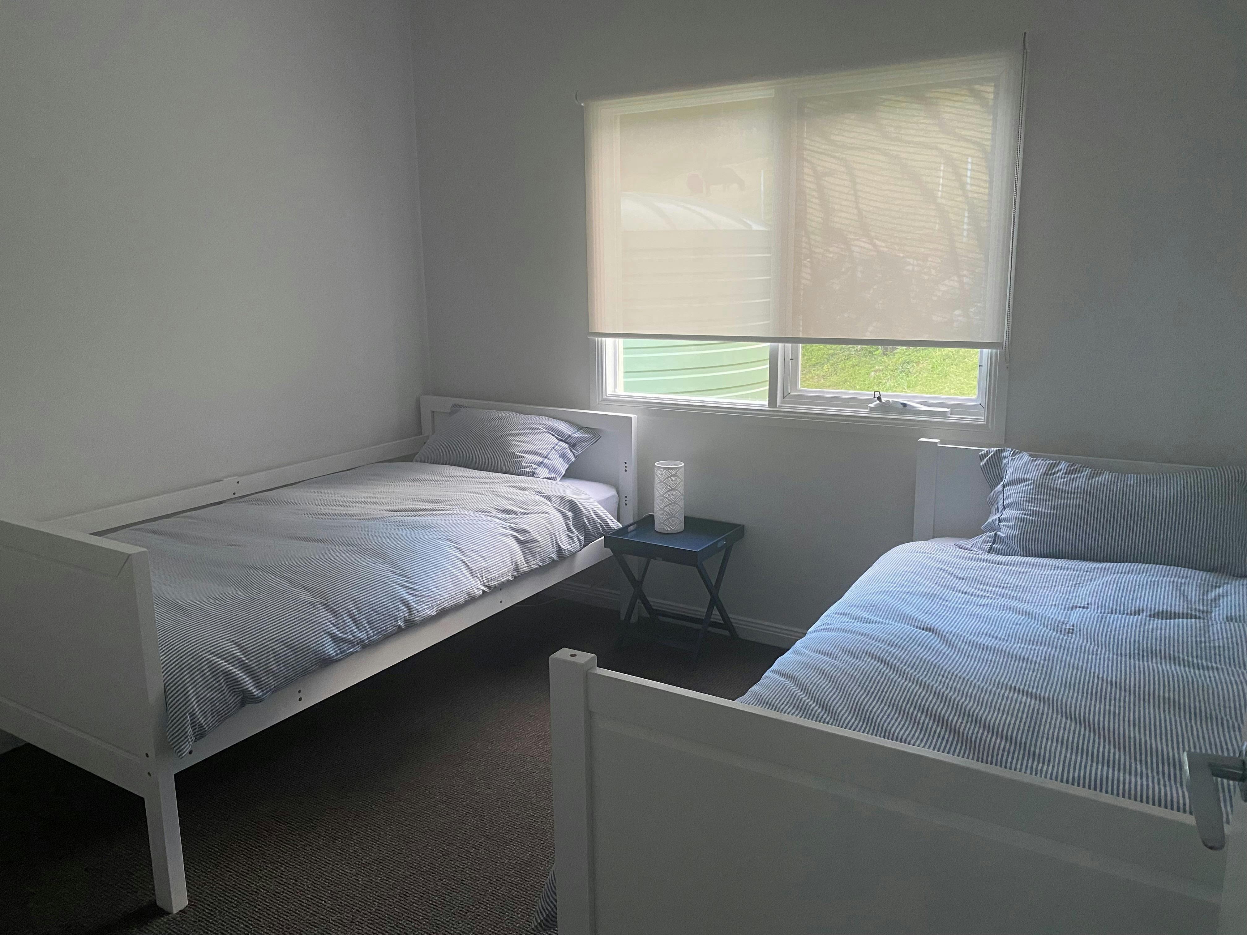 Two large king single beds, large wardrobe