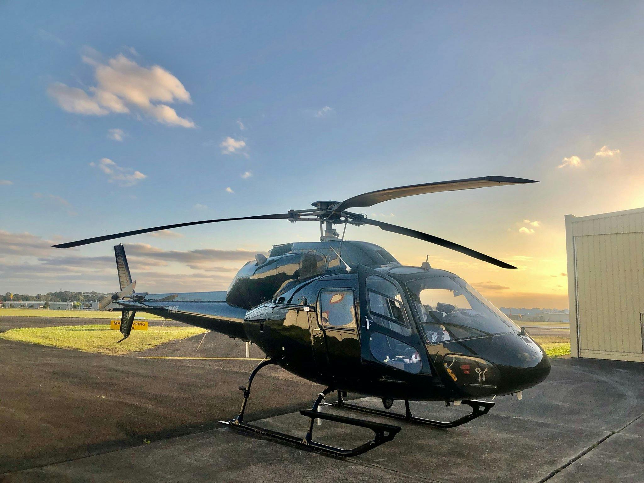 6 passenger, twin engine helicopter