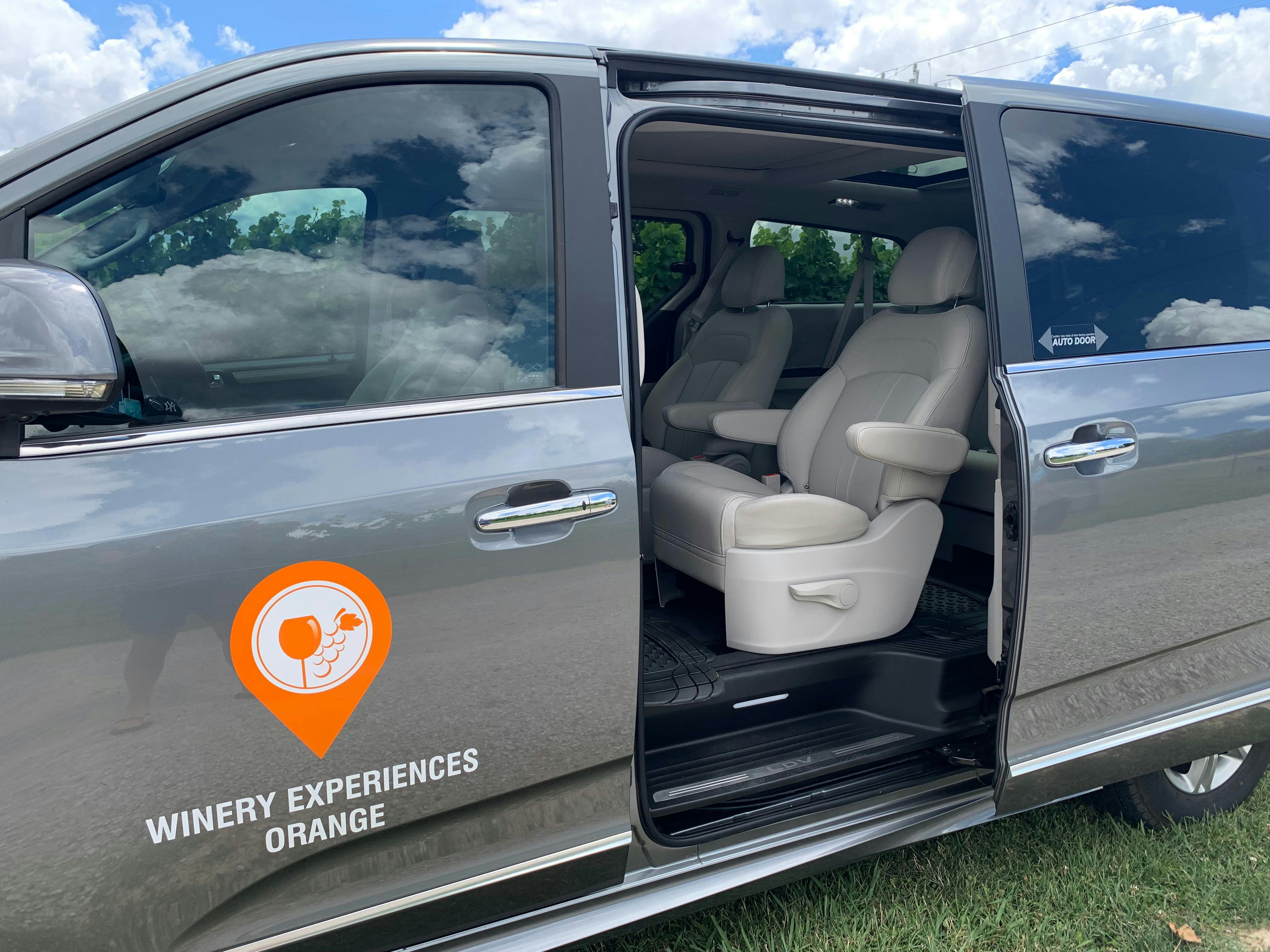 All the comfort of a luxury limousine within a mini-bus
