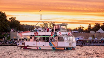 Parliament house sunset
