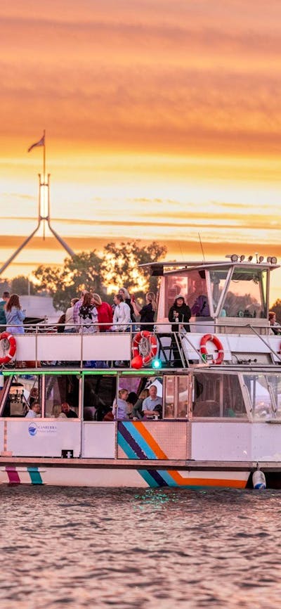 Parliament house sunset