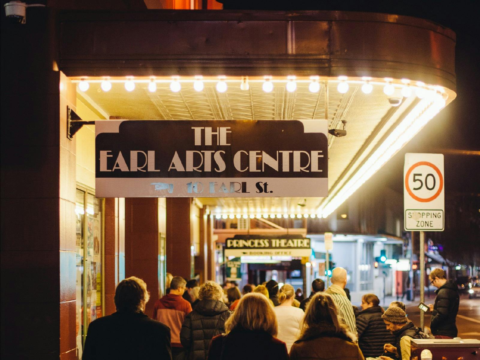 Outside the Earl Arts Centre