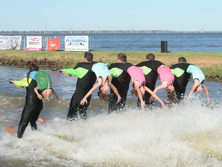 World Class Ski Show Team perform amazing stunts on water