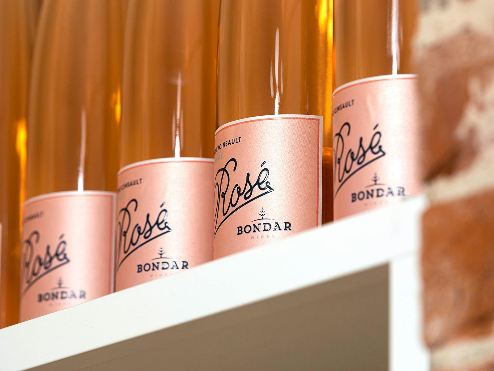 Bondar Wines rose in cellar door