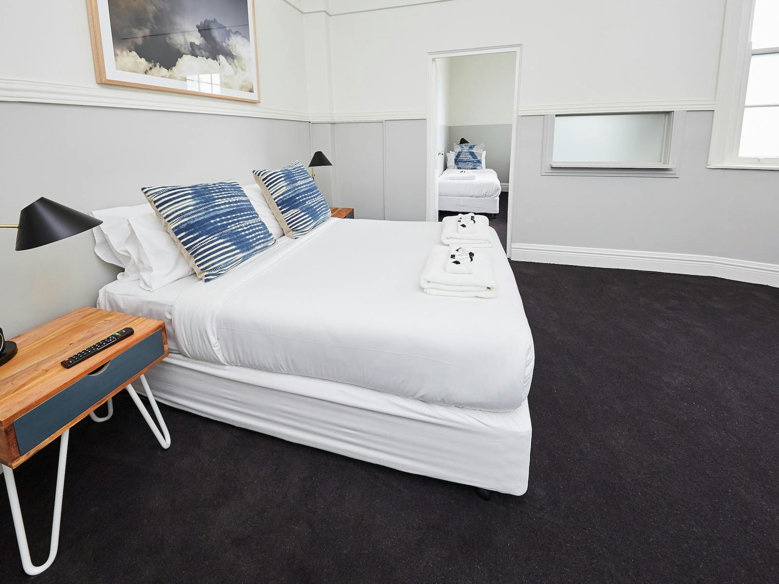 ブリッジビュー ホテル - 3 ベッド ファミリー ルーム、共用バスルーム