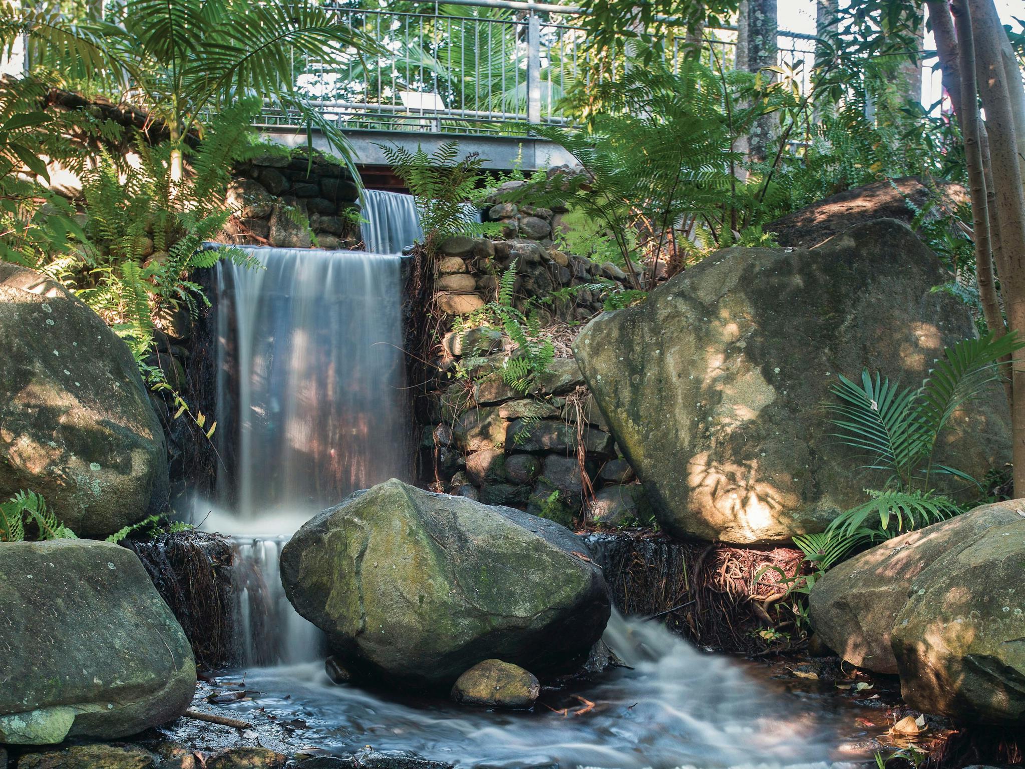 Waterfall in the Mackay Botanic Gardens Waterfall in the Mackay Botanic Gardens