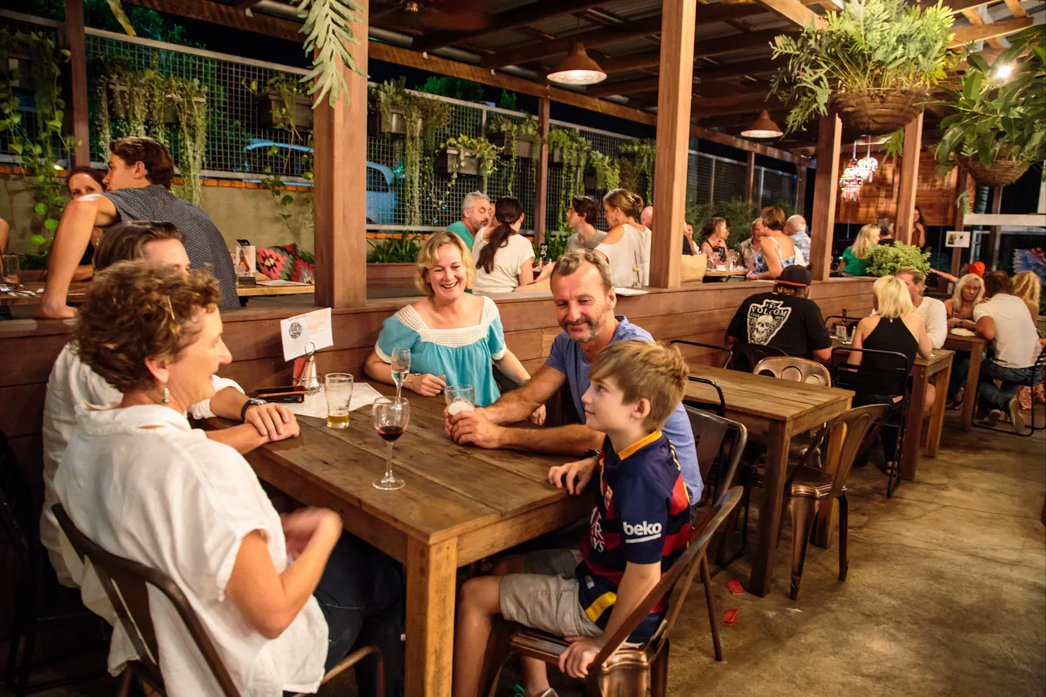 Beer Garden at Imperial Hotel - a favourite spot for tourists and locals alike