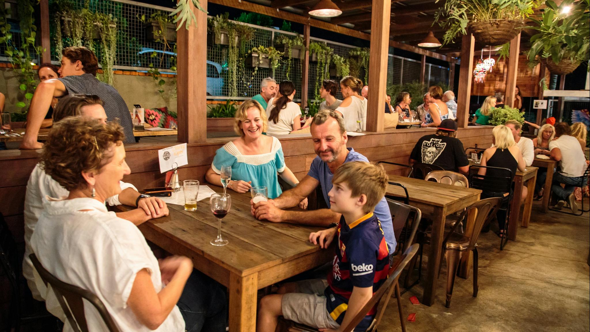 Beer Garden at Imperial Hotel - a favourite spot for tourists and locals alike