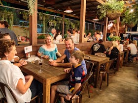 Beer Garden at Imperial Hotel - a favourite spot for tourists and locals alike