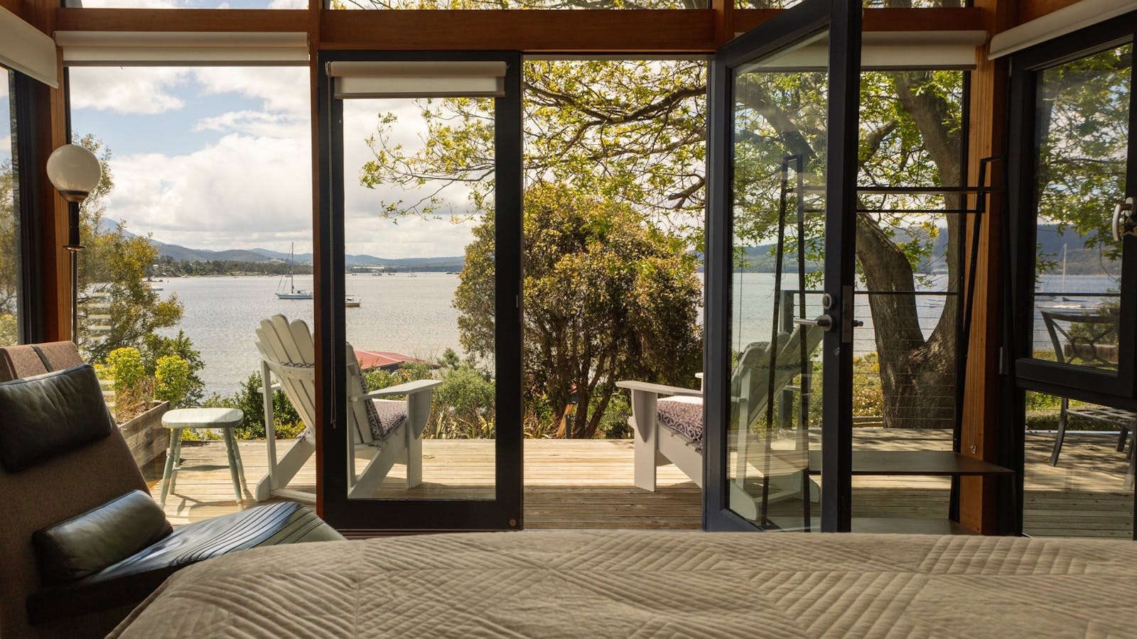 View from bed in master bedroom