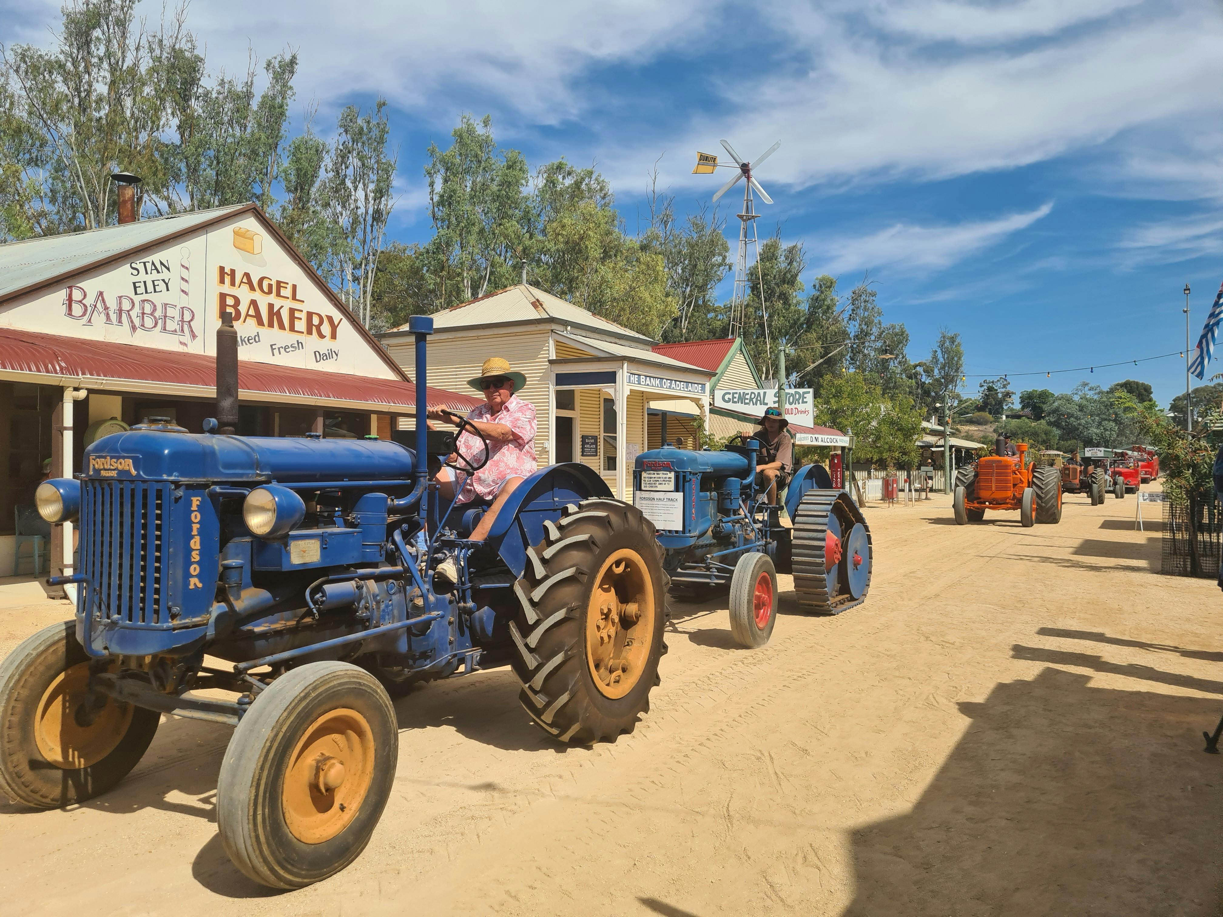 A large variety of vintage tractors to see